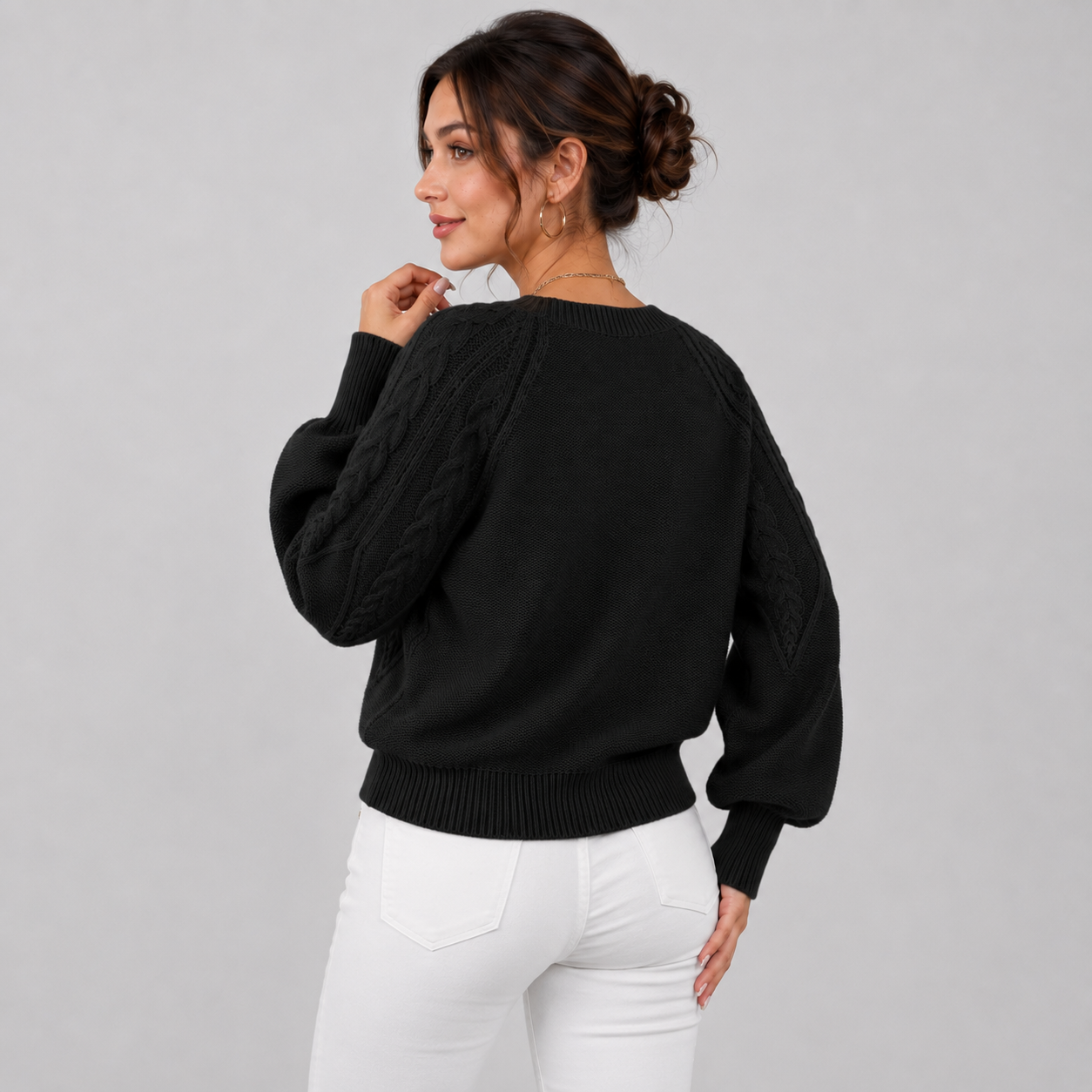 Montviro | Women's Plus Size Sweater – High Stretch Knit Fall Winter Pullover
