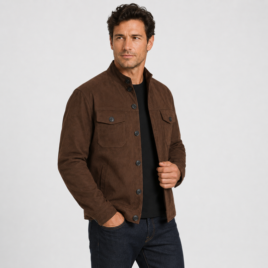 Montviro | Men's Casual Jacket Stand Collar Button Front