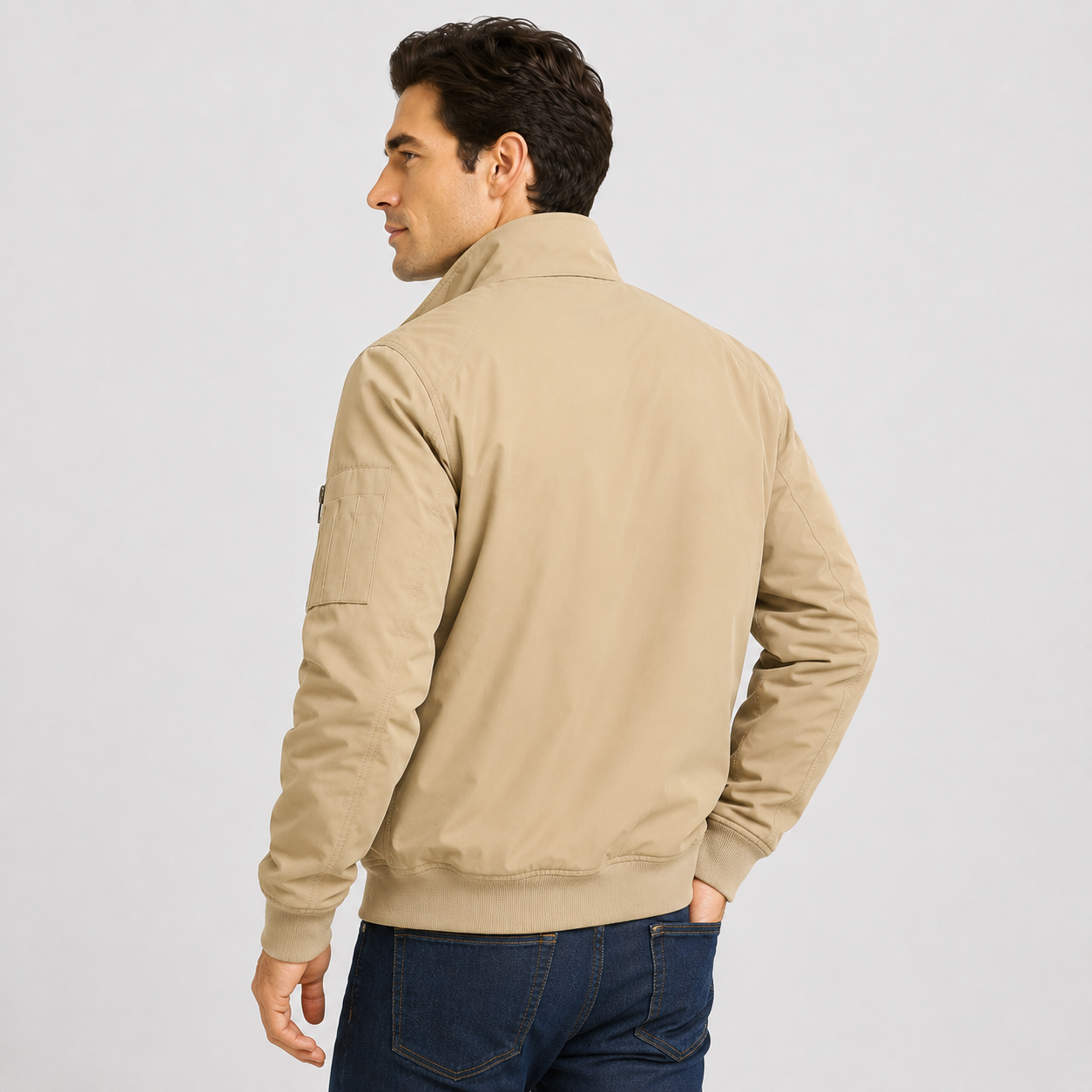 Montviro | Men's Bomber Jacket – Thickened Woven Fabric, Regular Fit