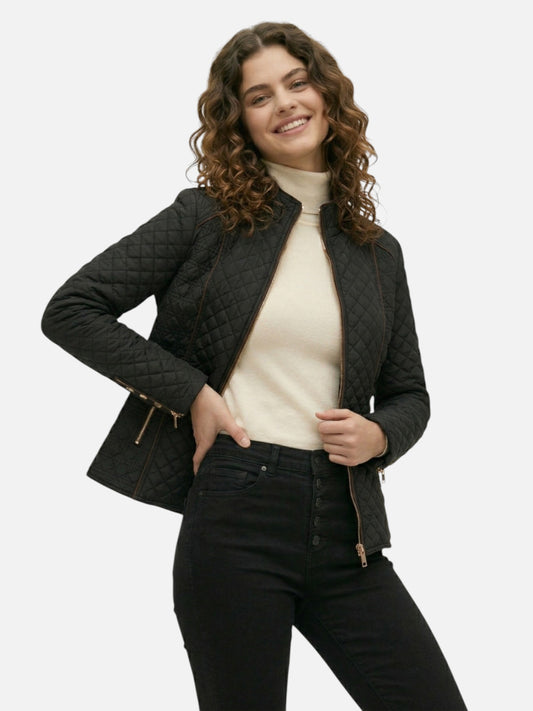 Montviro | Women’s Quilted Jacket – Structured Equestrian Eleganc