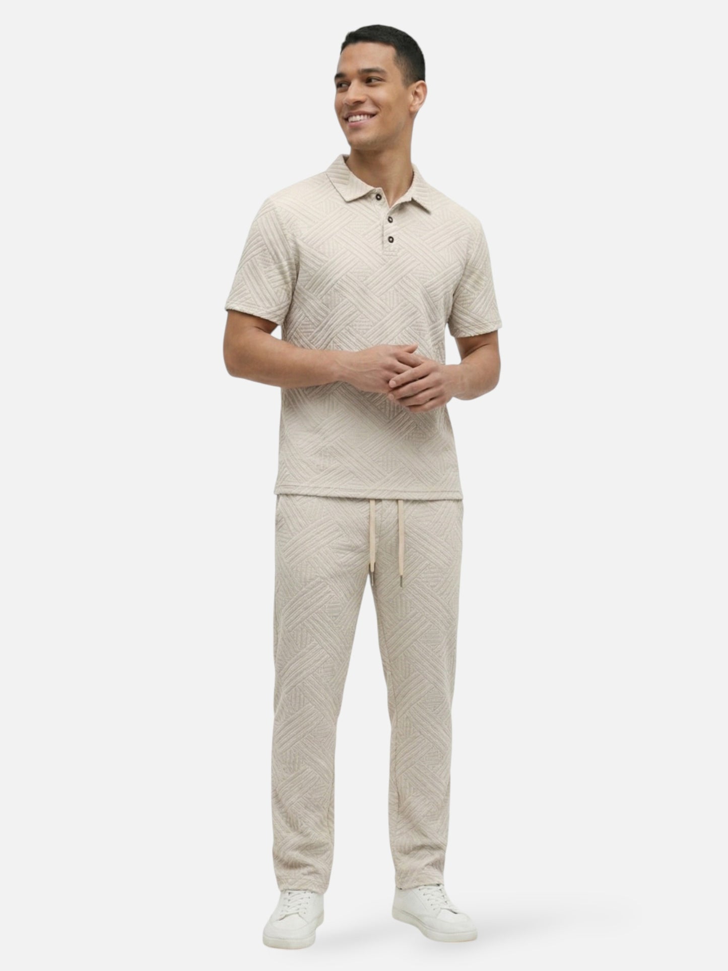 Montviro | Men’s Geometric Polo Set – Refined Co-Ord Style