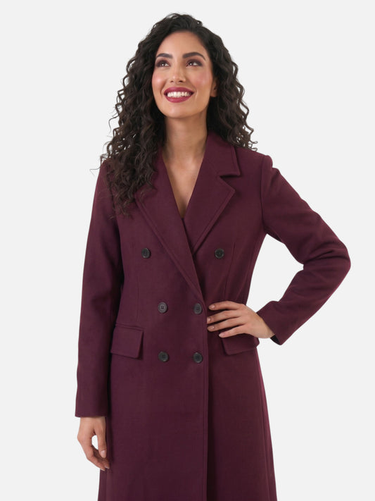 Montviro | Women’s Double-Breasted Lapel Coat – Classic Autumn Style