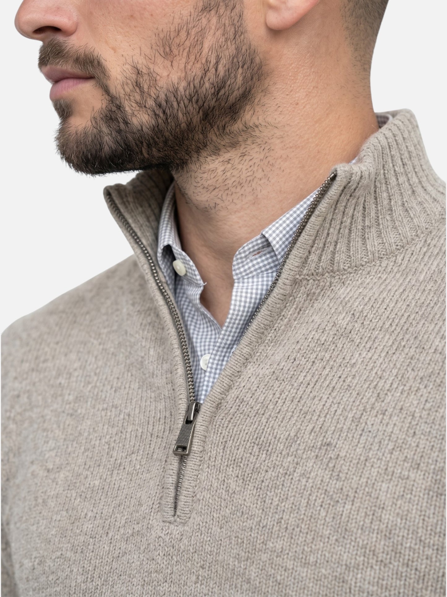 Montviro | Men's Quarter-Zip Turtleneck Jumper – Autumn Knitwear