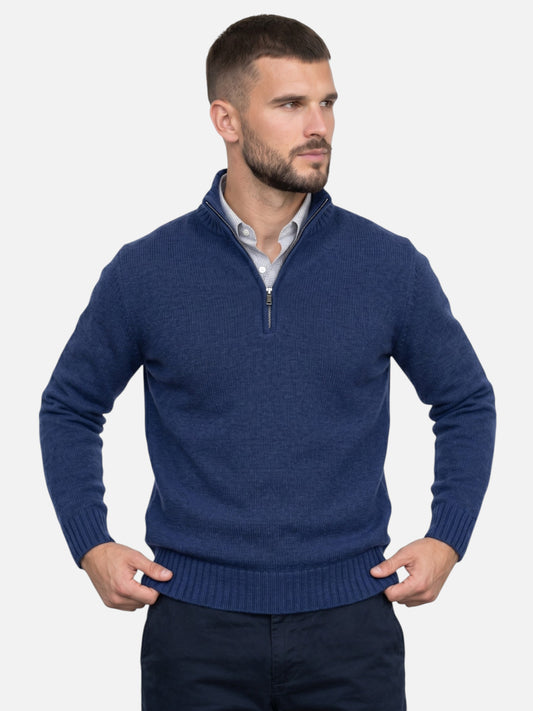 Montviro | Men's Quarter-Zip Turtleneck Jumper – Autumn Knitwear