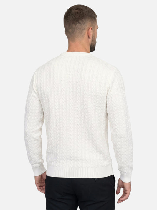 Montviro | Men's Textured Jacquard Knitted Jumper – Autumn Style