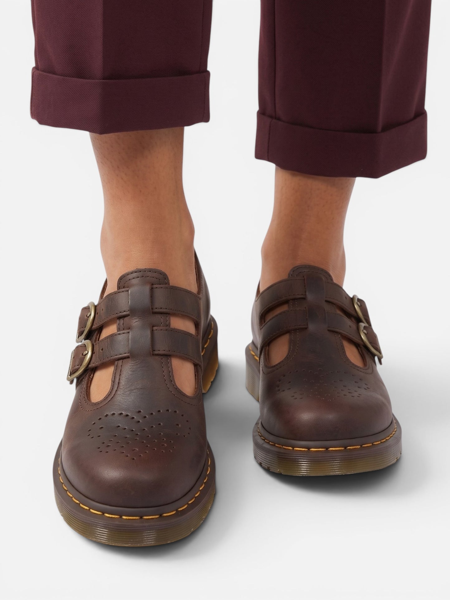 Montviro | Women’s Double Buckle Mary Jane Flats – Edgy Casual Style