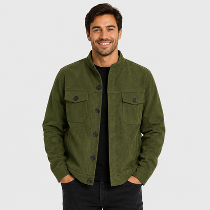 Montviro | Men's Casual Jacket Stand Collar Button Front