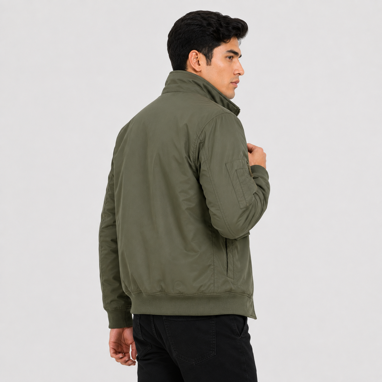 Montviro | Men's Bomber Jacket – Thickened Woven Fabric, Regular Fit