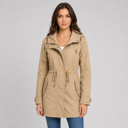 Montviro | Women’s Lightweight Hooded Windbreaker – Cotton Blend Jacket