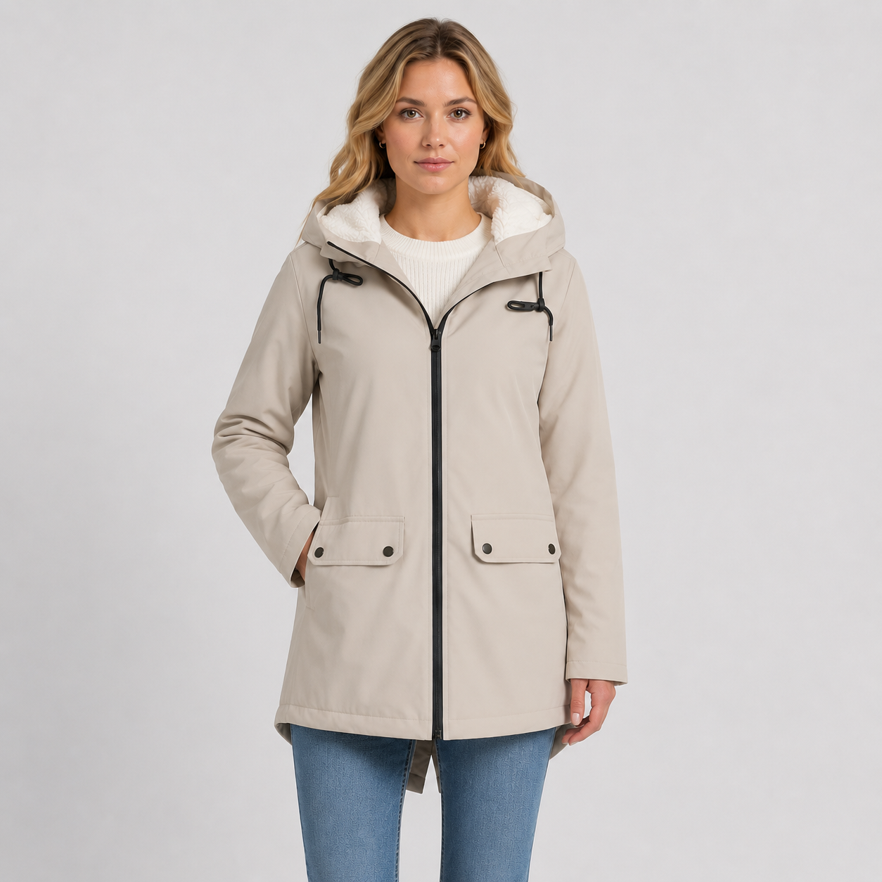 Montviro | Fleece-Lined Hoodie Full-Zip Warm Casual Winter Jacket