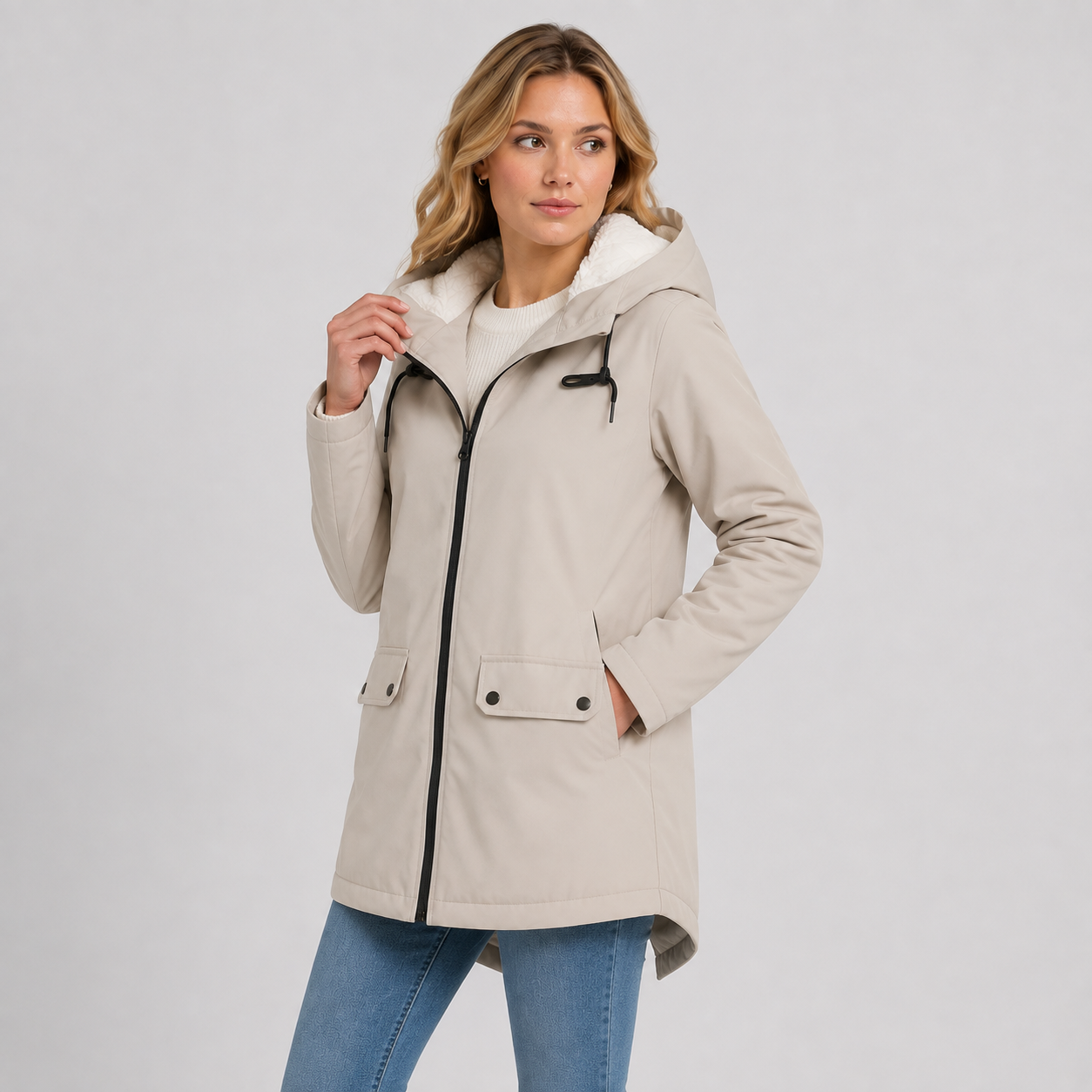 Montviro | Fleece-Lined Hoodie Full-Zip Warm Casual Winter Jacket