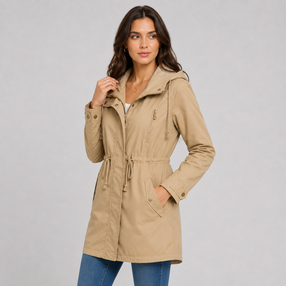 Montviro | Women’s Lightweight Hooded Windbreaker – Cotton Blend Jacket