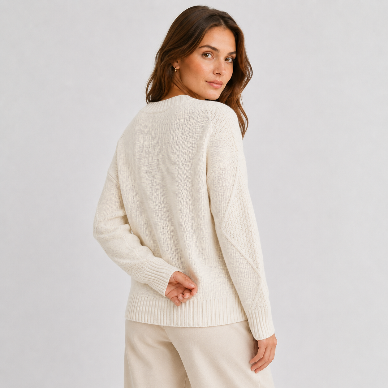 Montviro | Women’s Cardigan Cable Knit Button Front V-Neck Sweater