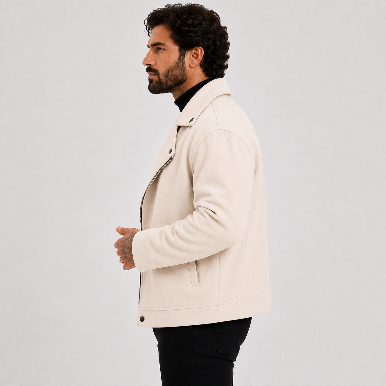 Montviro | Men’s Fleece Jacket Lapel Collar Regular Fit Casual