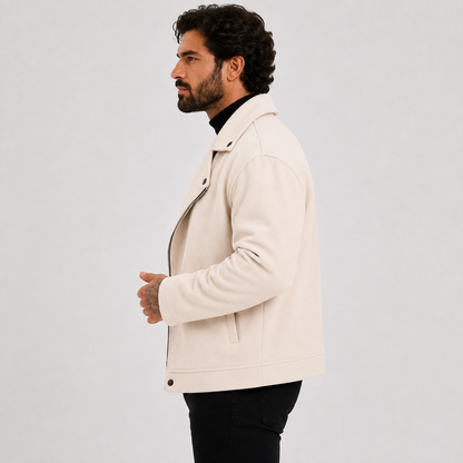 Montviro | Men’s Fleece Jacket Lapel Collar Regular Fit Casual