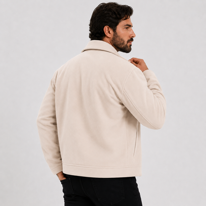 Montviro | Men’s Fleece Jacket Lapel Collar Regular Fit Casual