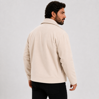 Montviro | Men’s Fleece Jacket Lapel Collar Regular Fit Casual