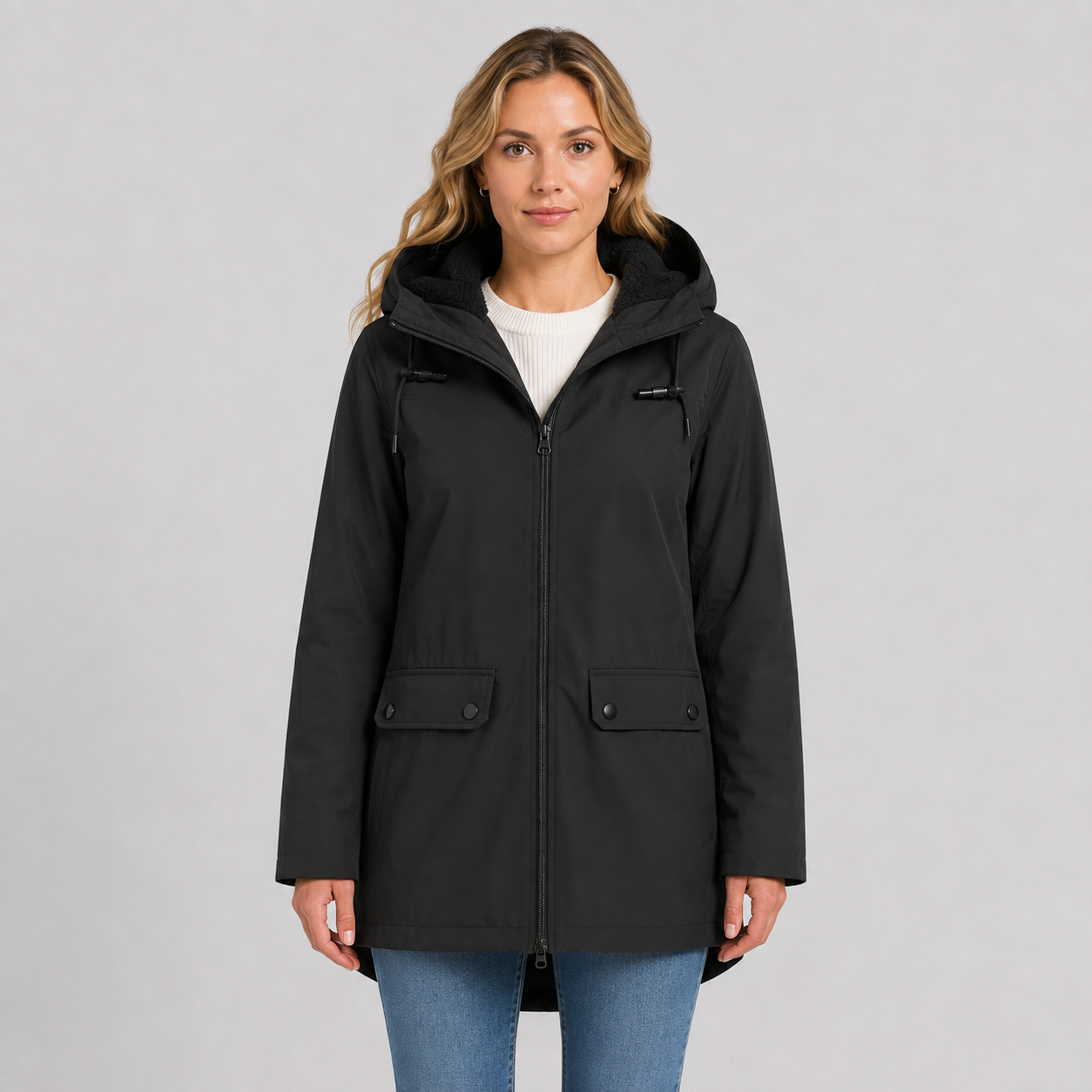 Montviro | Fleece-Lined Hoodie Full-Zip Warm Casual Winter Jacket