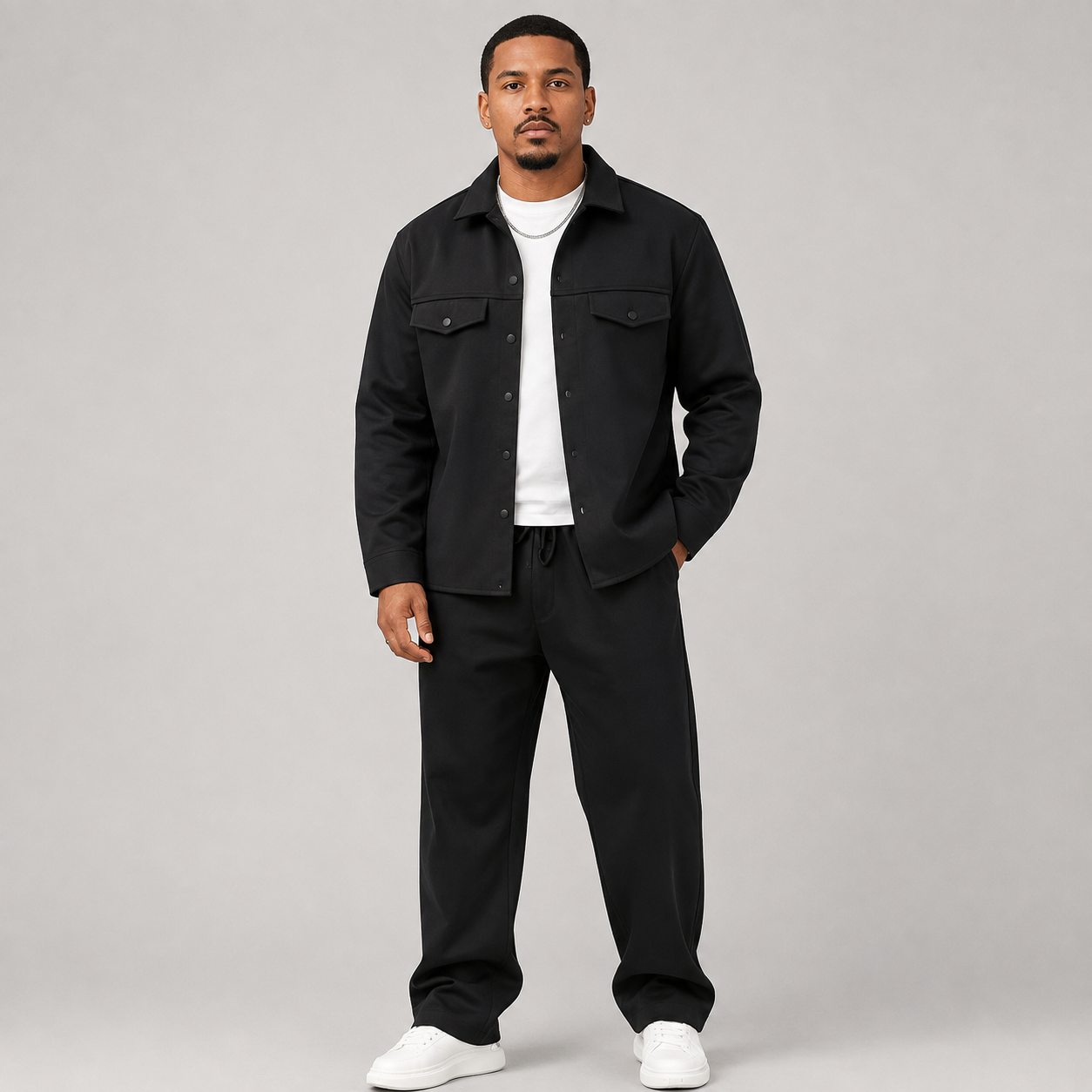 Montviro | Men's Knit Jacket & Pants Set, Regular Fit, Smart Casual