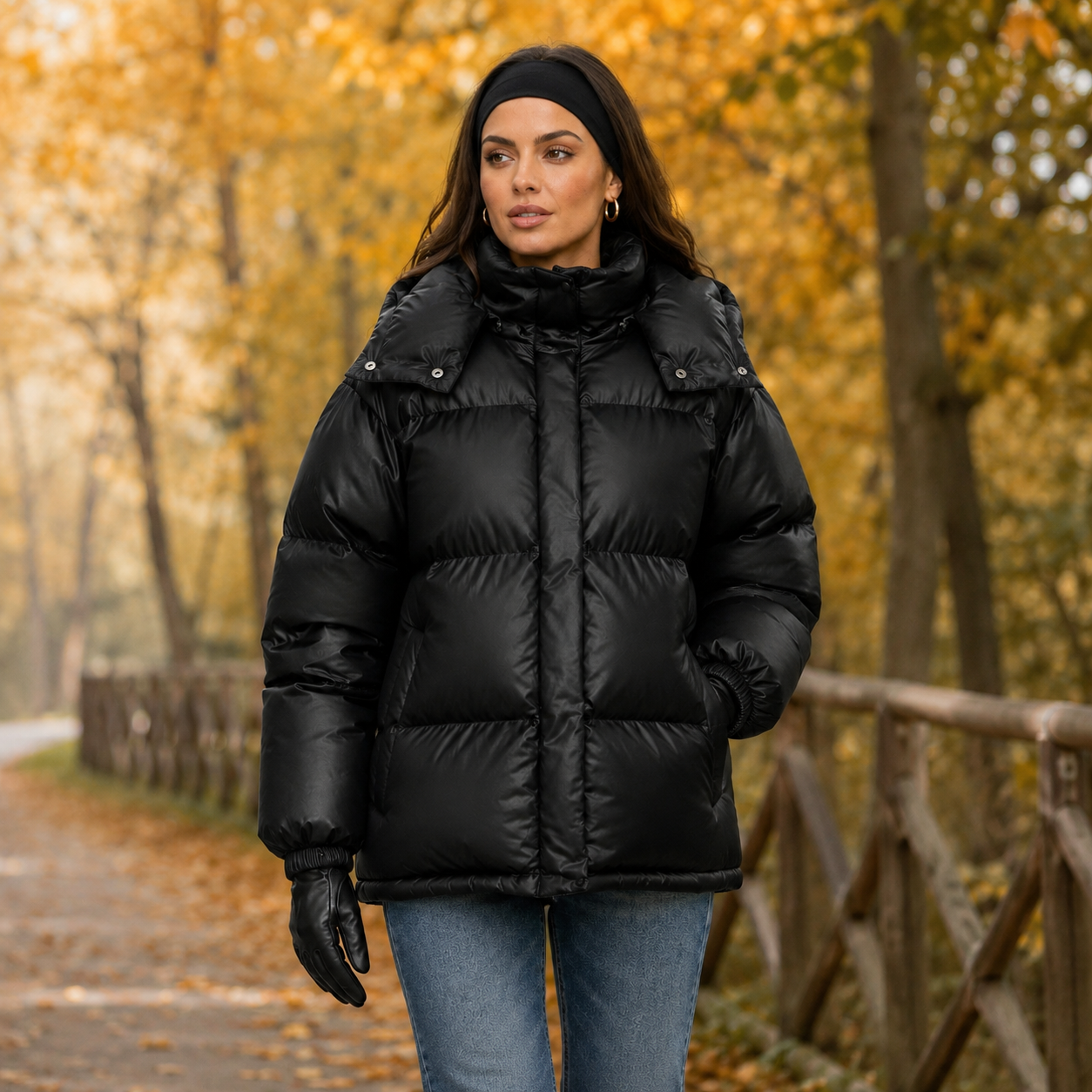 Montviro | Women's Winter Puffer Jacket – Warm Hooded Zip-Up Coat