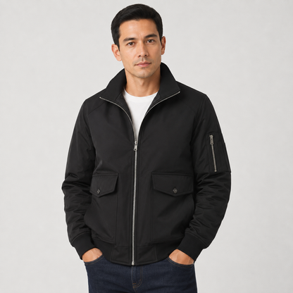 Montviro | Men’s Bomber Jacket – Multi-Pocket Zip-Up Regular Fit