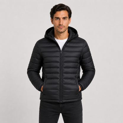 Montviro | Men's Quilted Hooded Jacket - Warm Winter Full Zip