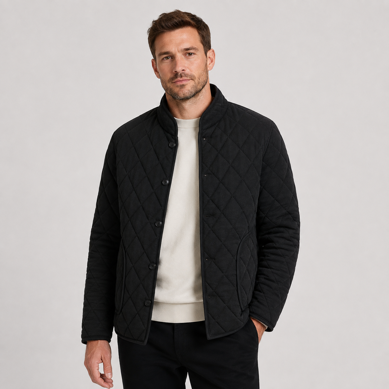 Montviro | Men's Winter Padded Jacket - Warm Quilted Stand Collar Coat