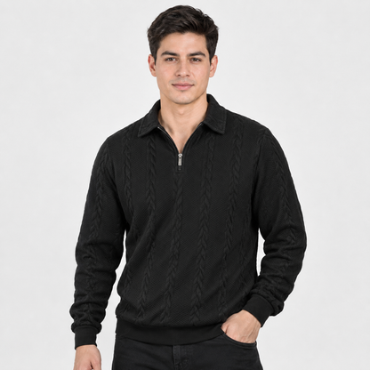 Montviro | Men's Quarter-Zip Sweater – Knit Pullover for Fall & Winter
