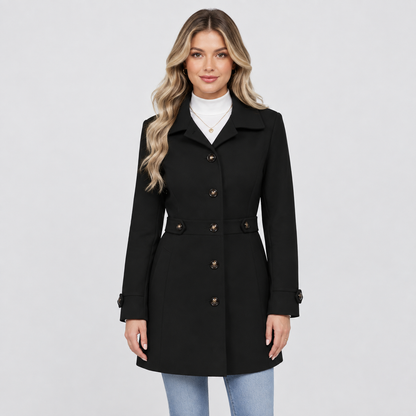 Montviro | Women’s Tweed Coat – Double Breasted Fall Winter Jacket