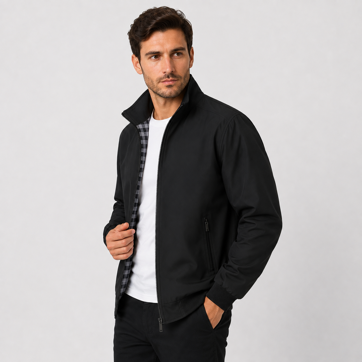 Montviro | Men's Lightweight Stand Collar Jacket Regular Fit