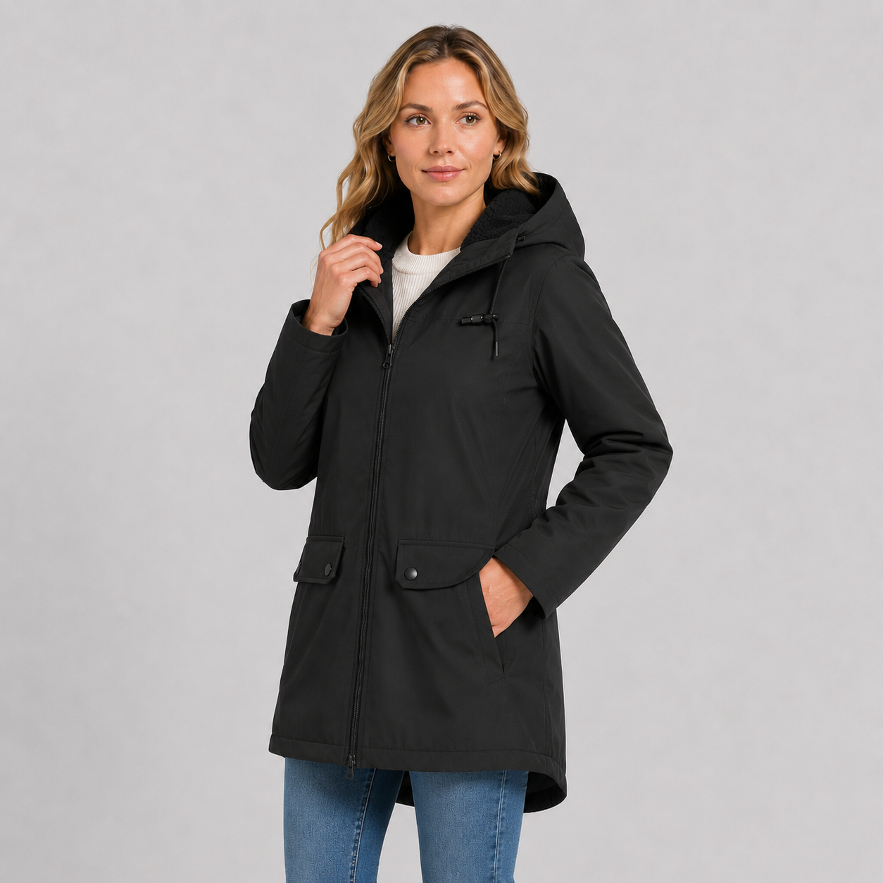Montviro | Fleece-Lined Hoodie Full-Zip Warm Casual Winter Jacket