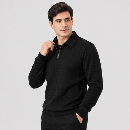 Montviro | Men's Quarter-Zip Sweater – Knit Pullover for Fall & Winter
