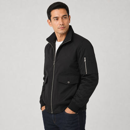 Montviro | Men’s Bomber Jacket – Multi-Pocket Zip-Up Regular Fit