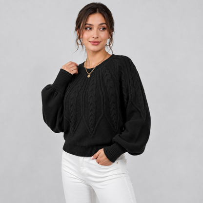 Montviro | Women's Plus Size Sweater – High Stretch Knit Fall Winter Pullover