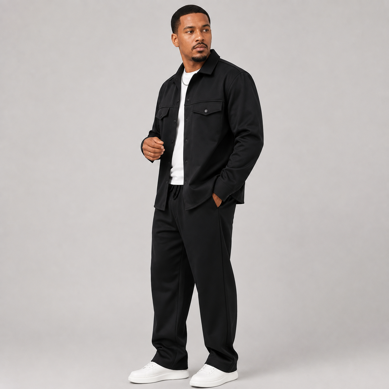Montviro | Men's Knit Jacket & Pants Set, Regular Fit, Smart Casual