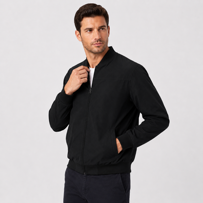 Montviro | Men's Jacket Stand Collar Regular Fit Zip-Up Casual