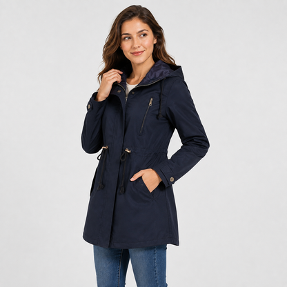 Montviro | Women’s Lightweight Hooded Windbreaker – Cotton Blend Jacket