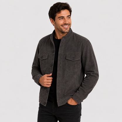 Montviro | Men's Casual Jacket Stand Collar Button Front