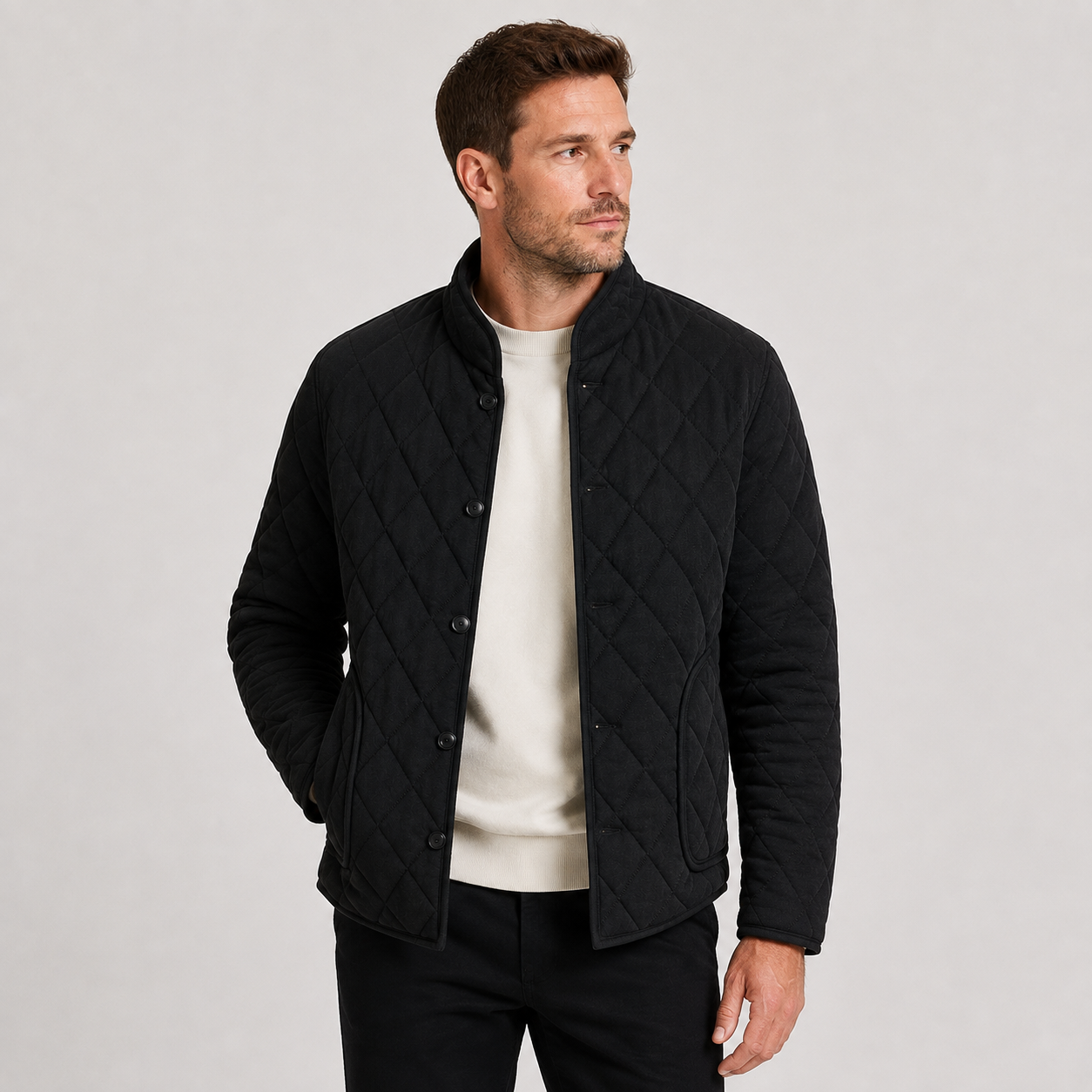 Montviro | Men's Winter Padded Jacket - Warm Quilted Stand Collar Coat