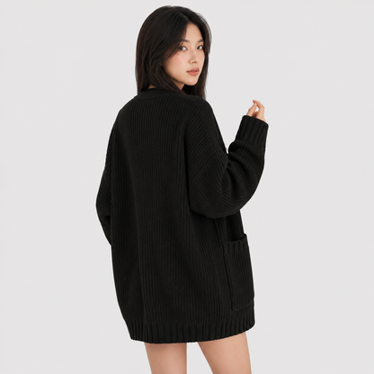 Montviro | Women’s Cardigan V-Neck Knit Single Button Classic Fit