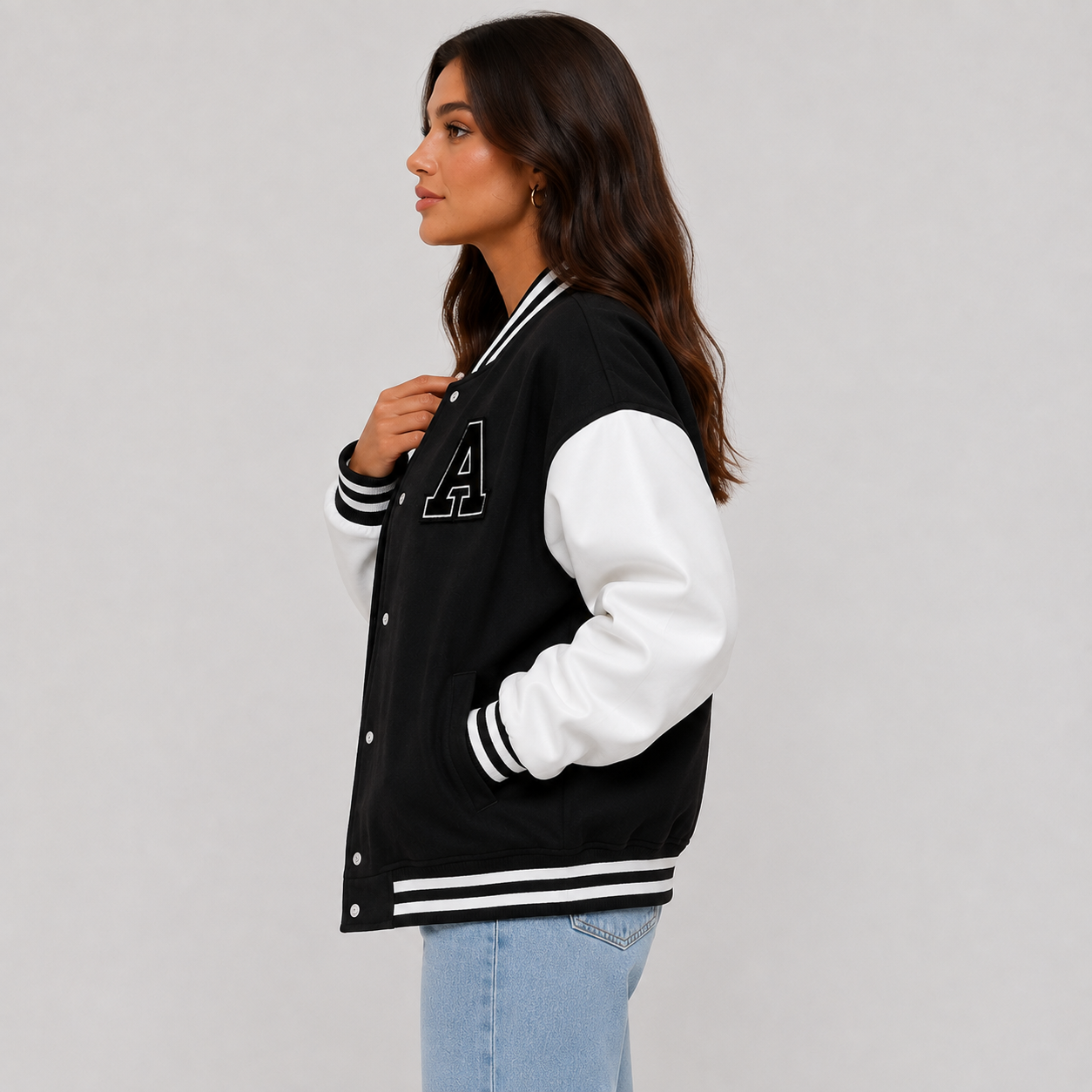 Montviro | Women's Varsity Jacket Long Sleeve Letter Graphic Fall Jacket