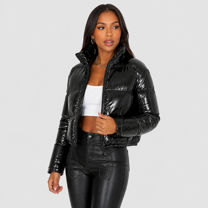 Montviro | Women's Winter Jacket – Thickened Full Zip Short Coat – Long Sleeve