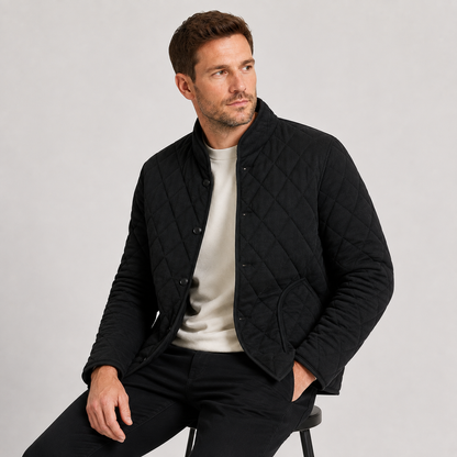 Montviro | Men's Winter Padded Jacket - Warm Quilted Stand Collar Coat