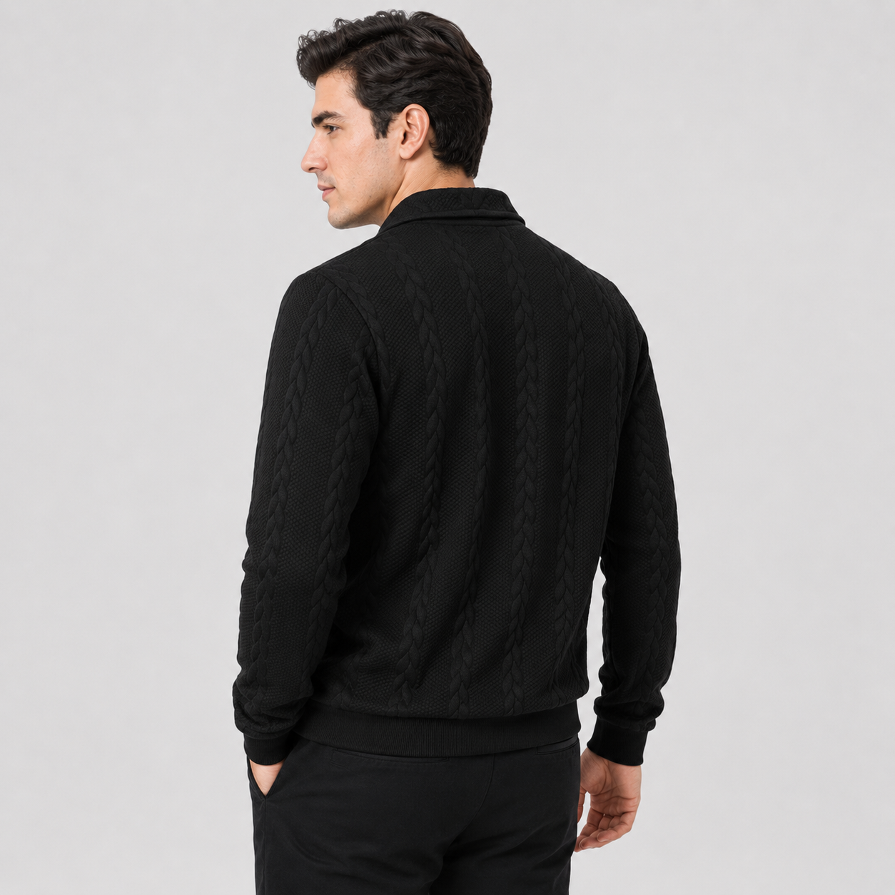 Montviro | Men's Quarter-Zip Sweater – Knit Pullover for Fall & Winter