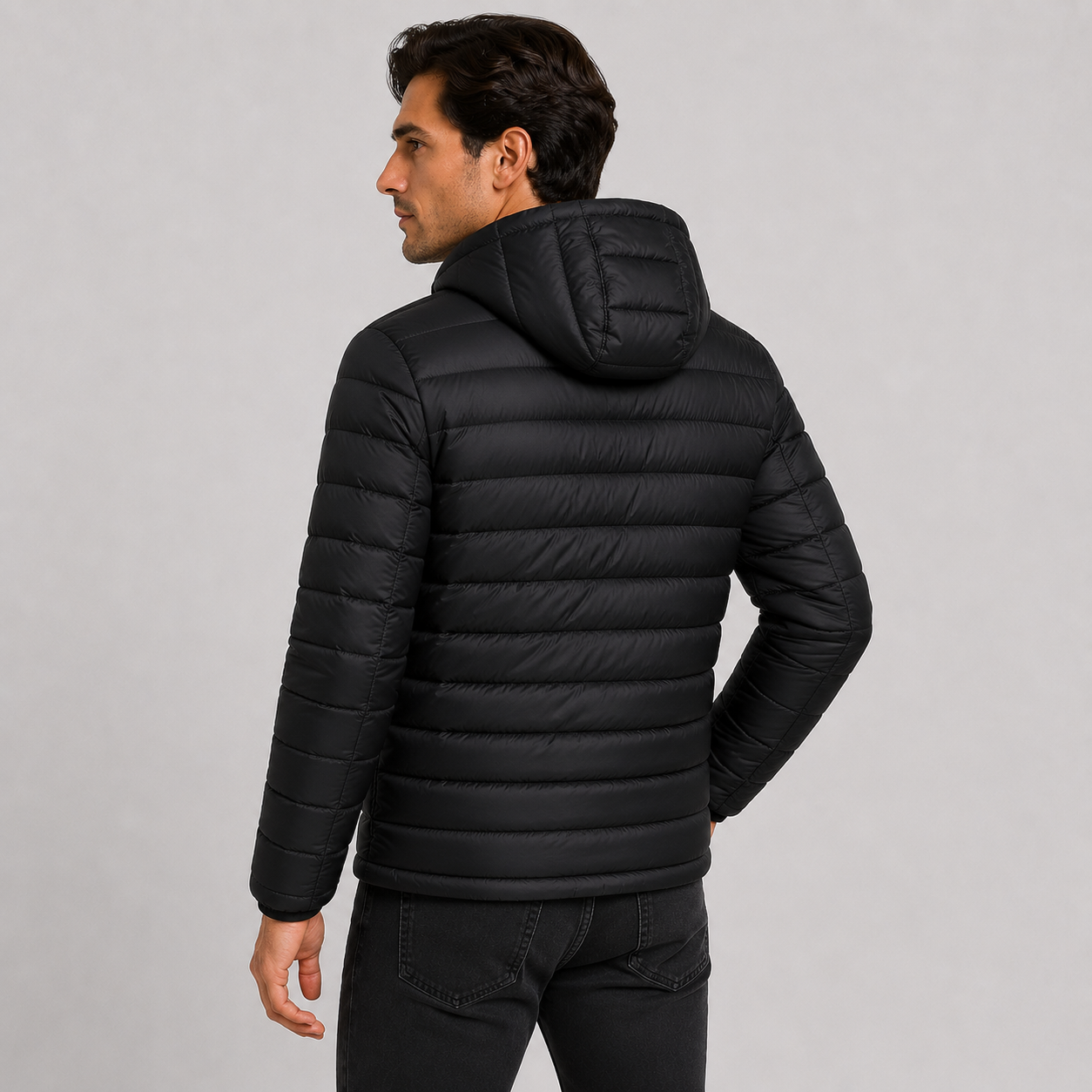 Montviro | Men's Quilted Hooded Jacket - Warm Winter Full Zip