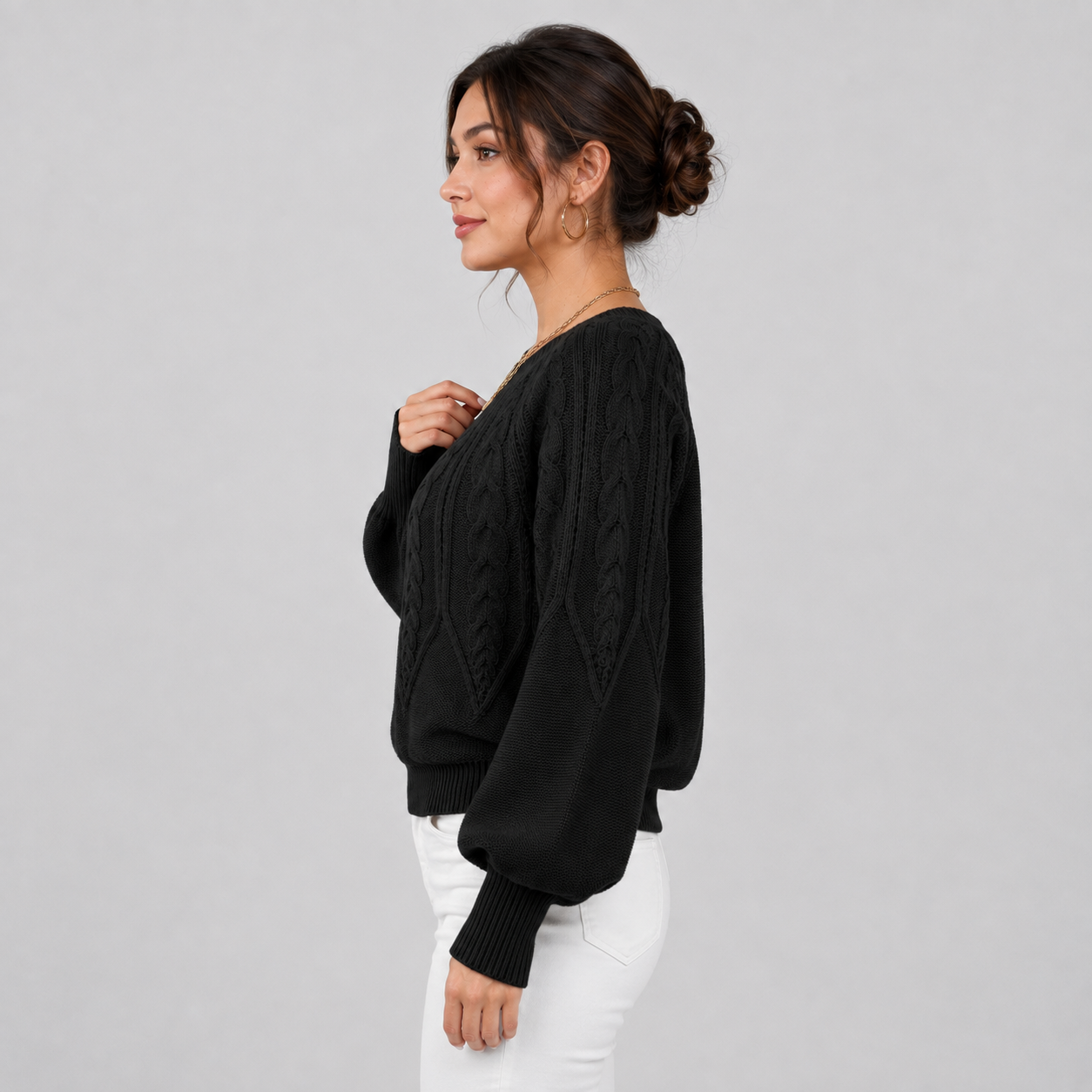 Montviro | Women's Plus Size Sweater – High Stretch Knit Fall Winter Pullover