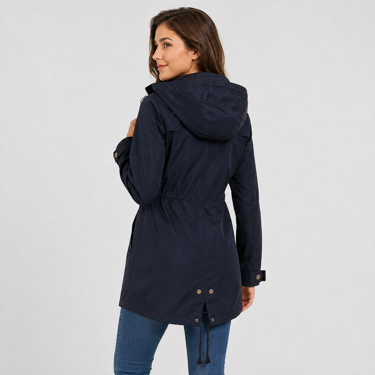 Montviro | Women’s Lightweight Hooded Windbreaker – Cotton Blend Jacket