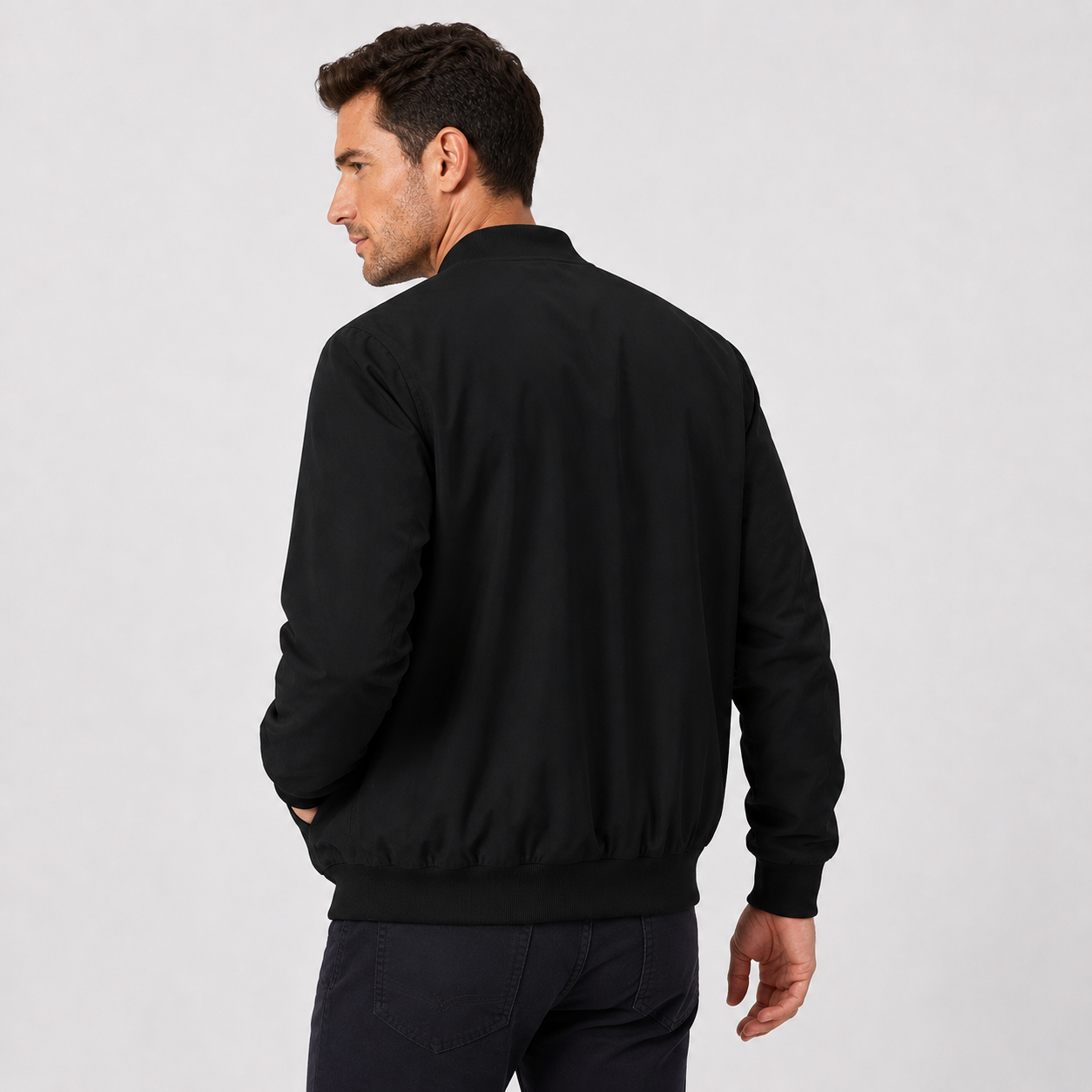 Montviro | Men's Jacket Stand Collar Regular Fit Zip-Up Casual