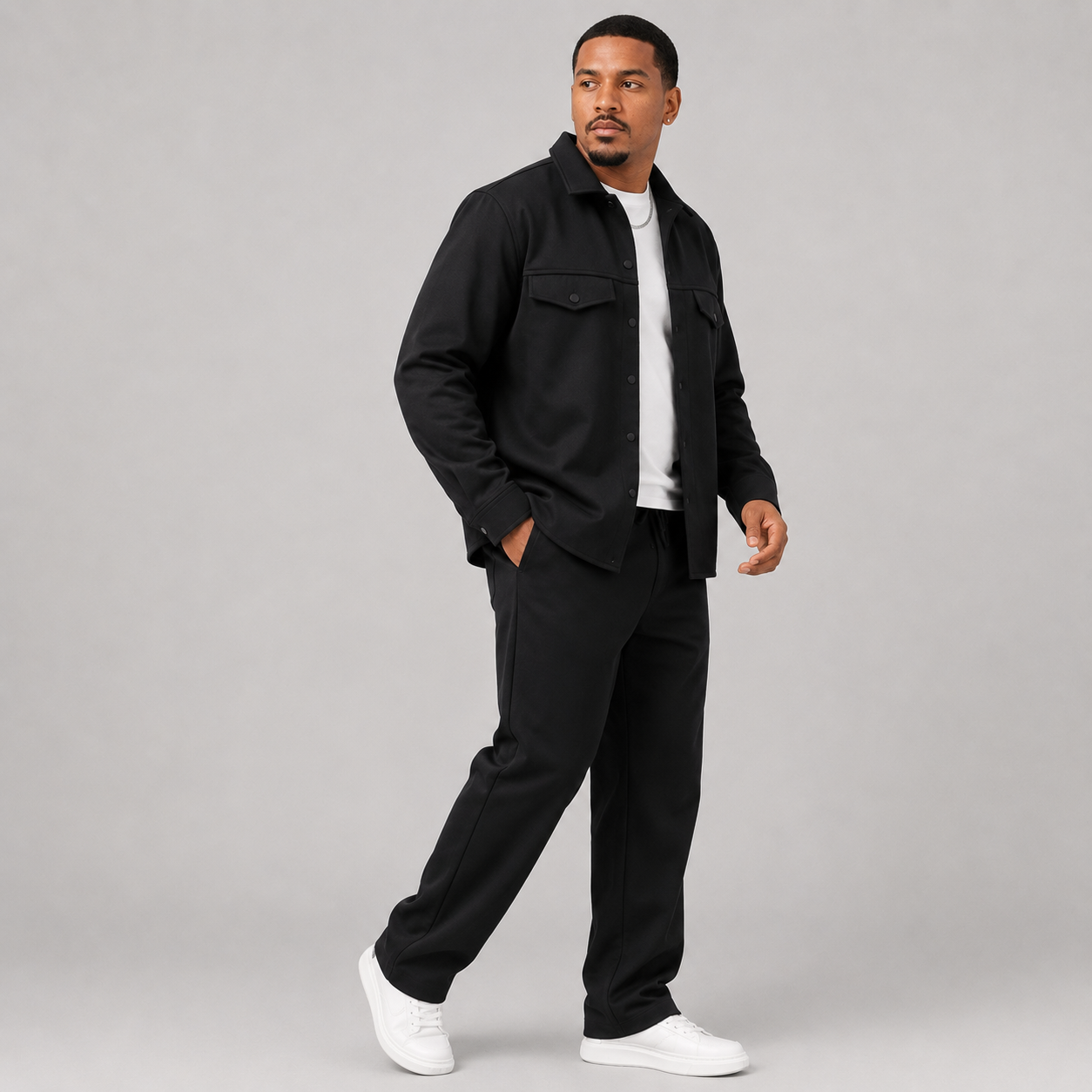 Montviro | Men's Knit Jacket & Pants Set, Regular Fit, Smart Casual