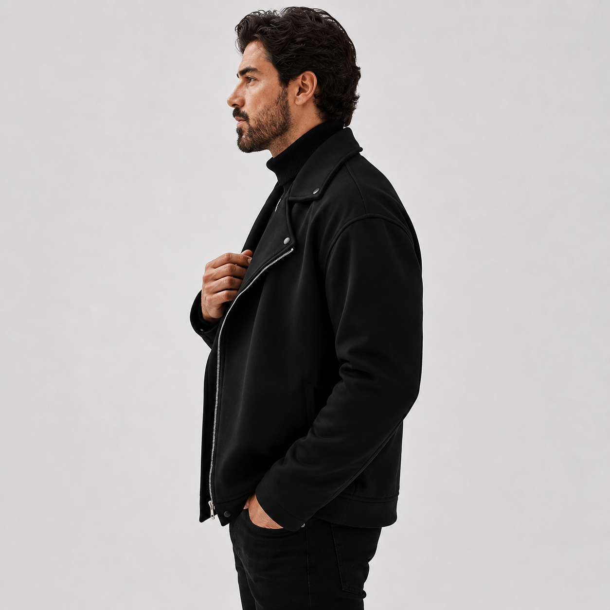 Montviro | Men’s Fleece Jacket Lapel Collar Regular Fit Casual